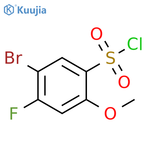 5-bromo-4-fluoro-2-methoxybenzene-1-sulfonyl chloride structure