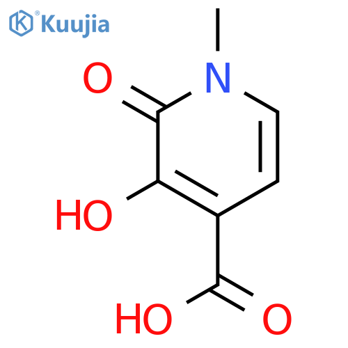 3-hydroxy-1-methyl-2-oxo-pyridine-4-carboxylic acid structure