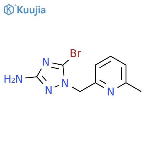 5-bromo-1-(6-methylpyridin-2-yl)methyl-1H-1,2,4-triazol-3-amine structure