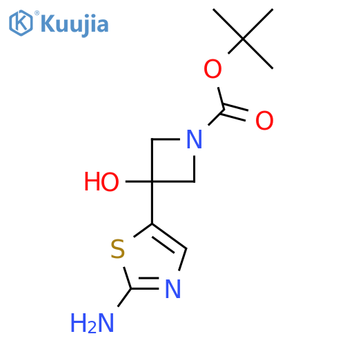 tert-Butyl 3-(2-amino-1,3-thiazol-5-yl)-3-hydroxyazetidine-1-carboxylate structure