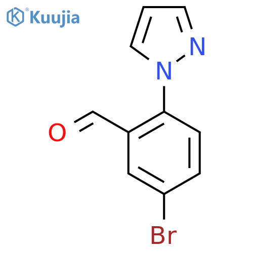 5-bromo-2-(1H-pyrazol-1-yl)benzaldehyde structure