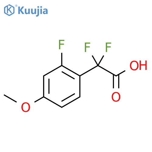 2,2-difluoro-2-(2-fluoro-4-methoxyphenyl)acetic acid structure