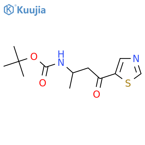 tert-butyl N-[4-oxo-4-(1,3-thiazol-5-yl)butan-2-yl]carbamate structure