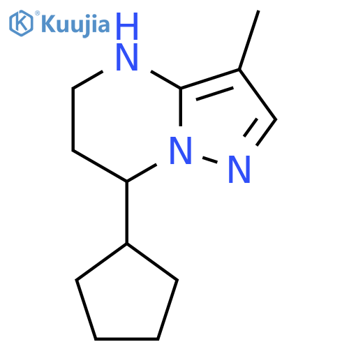7-cyclopentyl-3-methyl-4H,5H,6H,7H-pyrazolo1,5-apyrimidine structure