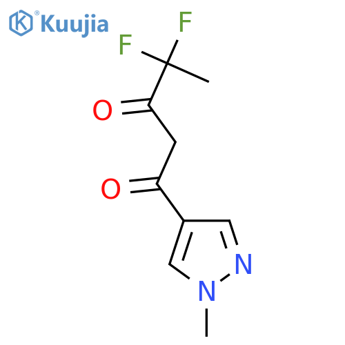 4,4-difluoro-1-(1-methyl-1H-pyrazol-4-yl)pentane-1,3-dione structure