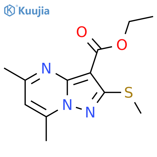 ethyl 5,7-dimethyl-2-(methylsulfanyl)pyrazolo1,5-apyrimidine-3-carboxylate structure