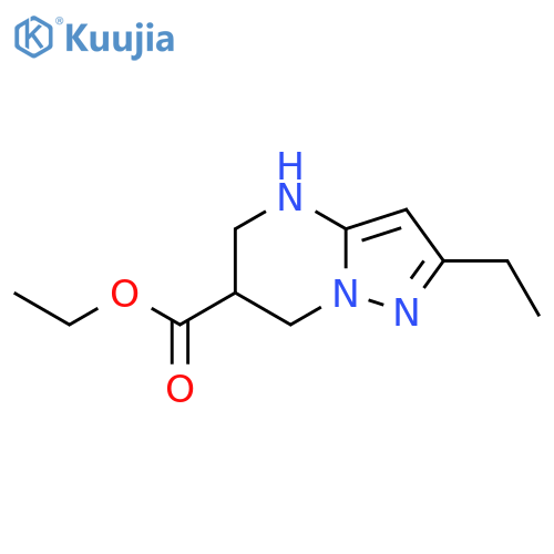 ethyl 2-ethyl-4H,5H,6H,7H-pyrazolo1,5-apyrimidine-6-carboxylate structure