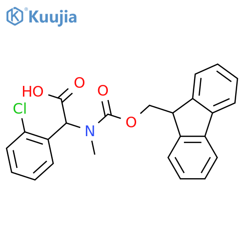 2-(2-chlorophenyl)-2-({(9H-fluoren-9-yl)methoxycarbonyl}(methyl)amino)acetic acid structure