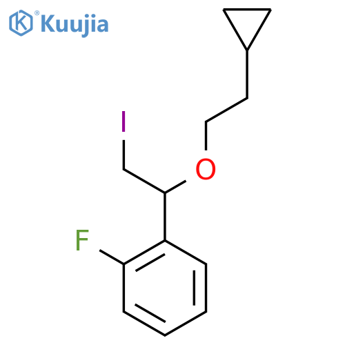 1-1-(2-cyclopropylethoxy)-2-iodoethyl-2-fluorobenzene structure