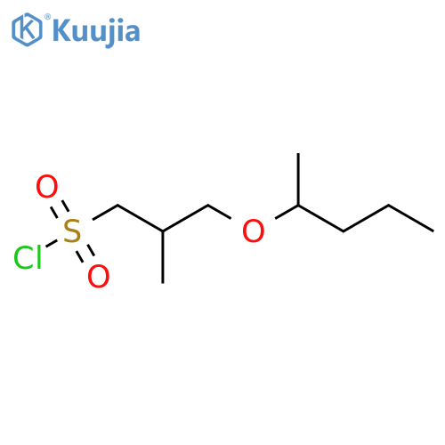 2-methyl-3-(pentan-2-yloxy)propane-1-sulfonyl chloride structure