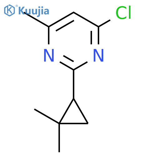 4-Chloro-2-(2,2-dimethylcyclopropyl)-6-methylpyrimidine structure
