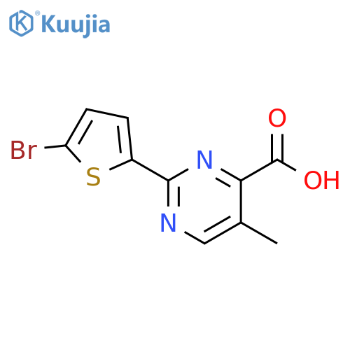 4-Pyrimidinecarboxylic acid, 2-(5-bromo-2-thienyl)-5-methyl- structure