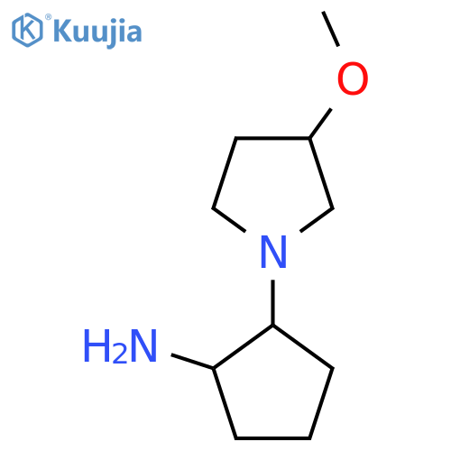 2-(3-Methoxypyrrolidin-1-yl)cyclopentan-1-amine structure