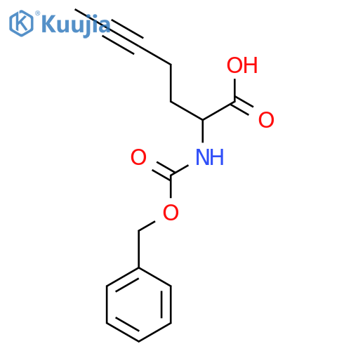 2-{(benzyloxy)carbonylamino}hept-5-ynoic acid structure