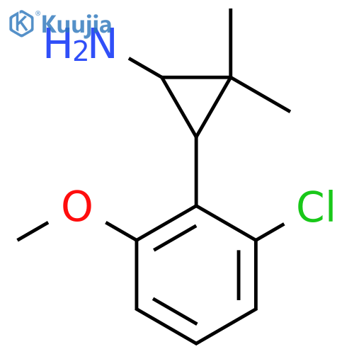 3-(2-chloro-6-methoxyphenyl)-2,2-dimethylcyclopropan-1-amine structure