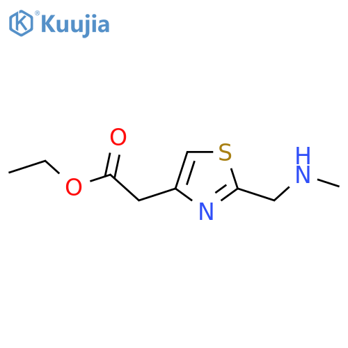 ethyl 2-{2-(methylamino)methyl-1,3-thiazol-4-yl}acetate structure