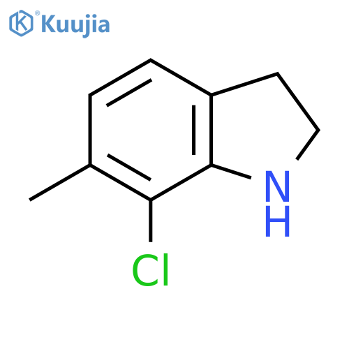 7-chloro-6-methyl-2,3-dihydro-1H-indole structure