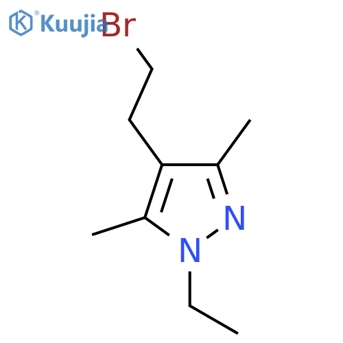 4-(2-bromoethyl)-1-ethyl-3,5-dimethyl-1H-pyrazole structure