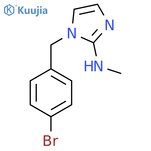 1-(4-bromophenyl)methyl-N-methyl-1H-imidazol-2-amine structure