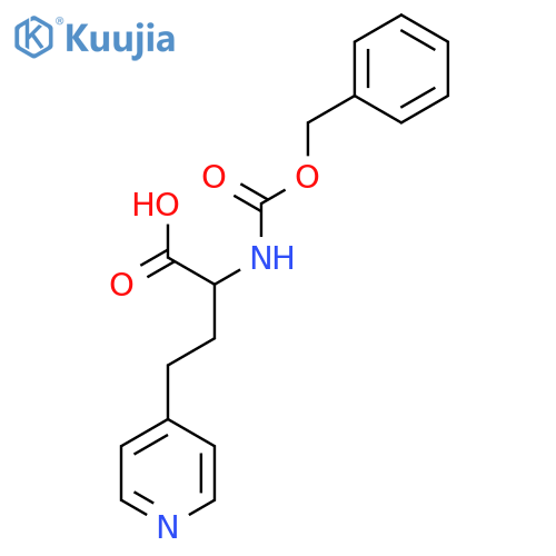 2-{(benzyloxy)carbonylamino}-4-(pyridin-4-yl)butanoic acid structure