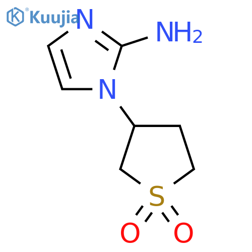 3-(2-amino-1H-imidazol-1-yl)-1lambda6-thiolane-1,1-dione structure