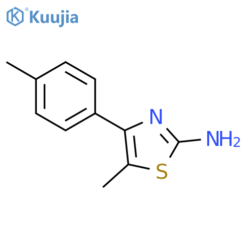 5-methyl-4-(4-methylphenyl)-1,3-thiazol-2-amine structure