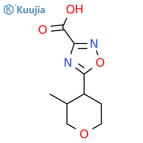 5-(3-Methyloxan-4-yl)-1,2,4-oxadiazole-3-carboxylic acid structure
