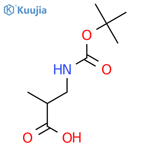3-((Tert-Butoxycarbonyl)amino)-2-methylpropanoic acid structure