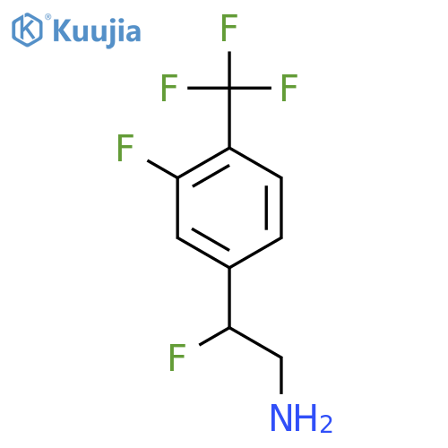 2-fluoro-2-3-fluoro-4-(trifluoromethyl)phenylethan-1-amine structure