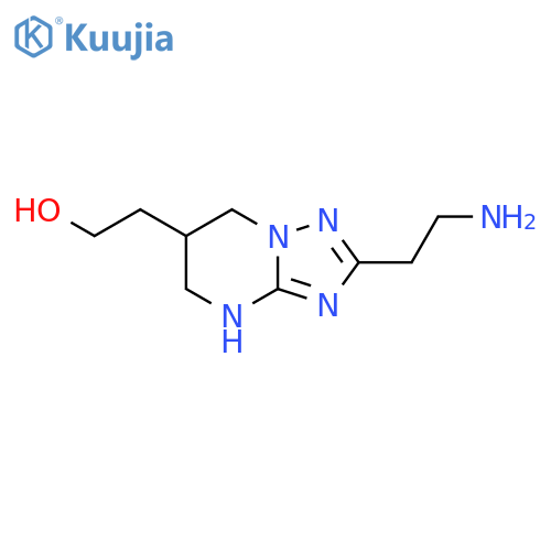 2-2-(2-aminoethyl)-4H,5H,6H,7H-1,2,4triazolo1,5-apyrimidin-6-ylethan-1-ol structure