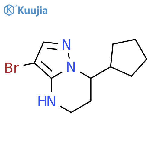 3-bromo-7-cyclopentyl-4H,5H,6H,7H-pyrazolo1,5-apyrimidine structure