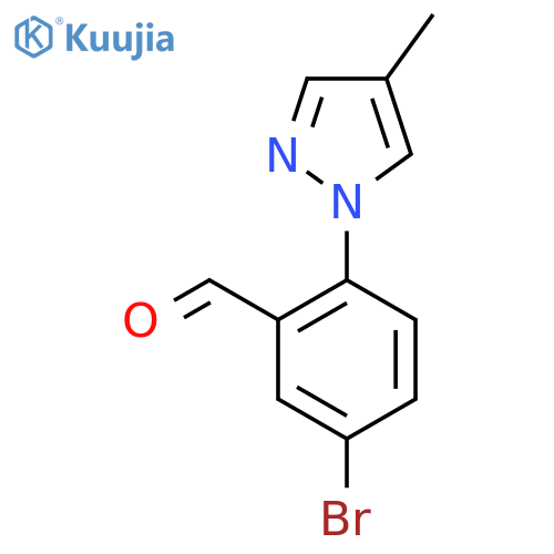 5-Bromo-2-(4-methyl-1H-pyrazol-1-yl)benzaldehyde structure