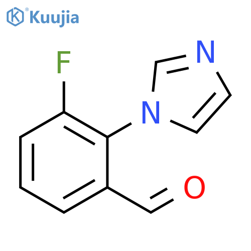 3-fluoro-2-(1H-imidazol-1-yl)benzaldehyde structure