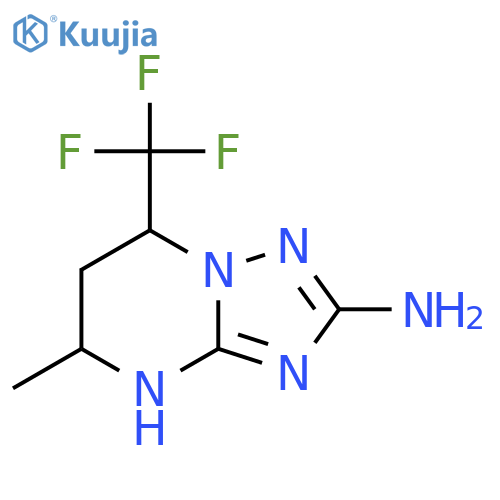 5-methyl-7-(trifluoromethyl)-4H,5H,6H,7H-1,2,4triazolo1,5-apyrimidin-2-amine structure