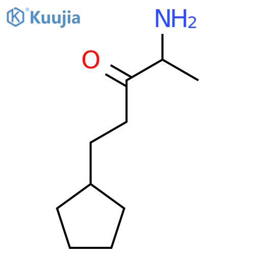 4-amino-1-cyclopentylpentan-3-one structure