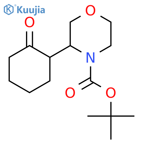 Tert-butyl 3-(2-oxocyclohexyl)morpholine-4-carboxylate structure