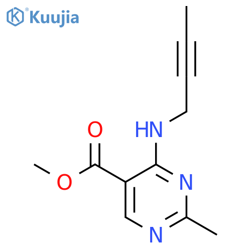 methyl 4-(but-2-yn-1-yl)amino-2-methylpyrimidine-5-carboxylate structure