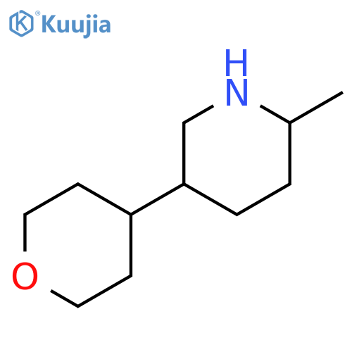 2-methyl-5-(oxan-4-yl)piperidine structure