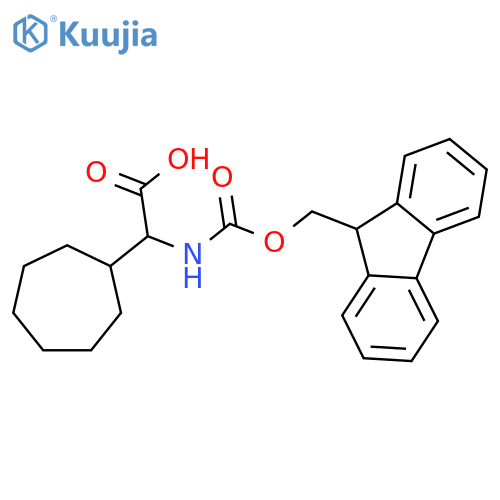 2-cycloheptyl-2-({[(9H-fluoren-9-yl)methoxy]carbonyl}amino)acetic acid structure