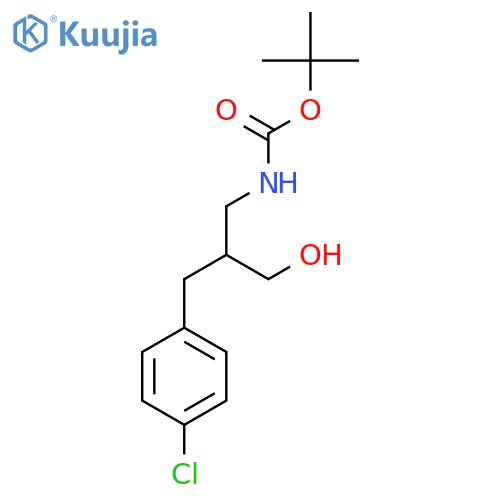 tert-butyl N-{2-[(4-chlorophenyl)methyl]-3-hydroxypropyl}carbamate structure