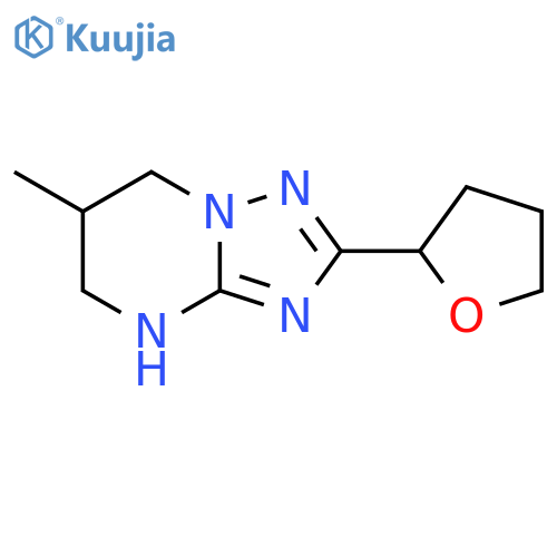 6-methyl-2-(oxolan-2-yl)-4H,5H,6H,7H-1,2,4triazolo1,5-apyrimidine structure