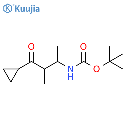 Carbamic acid, N-(3-cyclopropyl-1,2-dimethyl-3-oxopropyl)-, 1,1-dimethylethyl ester structure