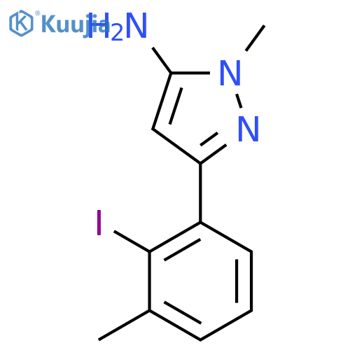 3-(2-iodo-3-methylphenyl)-1-methyl-1H-pyrazol-5-amine structure