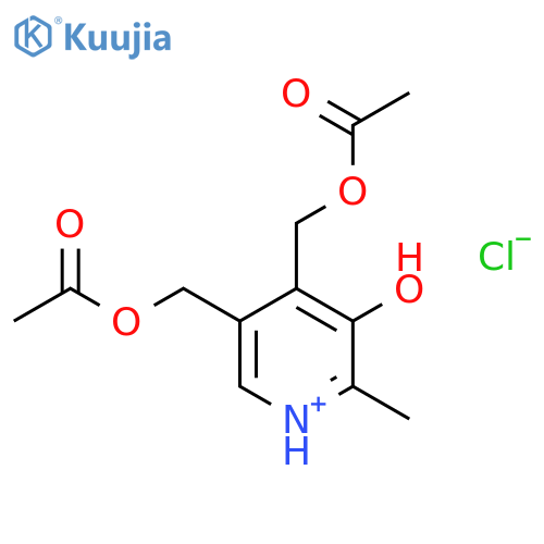 3,4-Pyridinedimethanol,5-hydroxy-6-methyl-, 3,4-diacetate, hydrochloride (1:1) structure