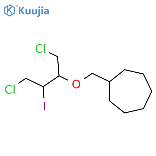 {(1,4-dichloro-3-iodobutan-2-yl)oxymethyl}cycloheptane structure