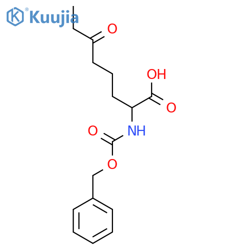 2-{(benzyloxy)carbonylamino}-6-oxooctanoic acid structure