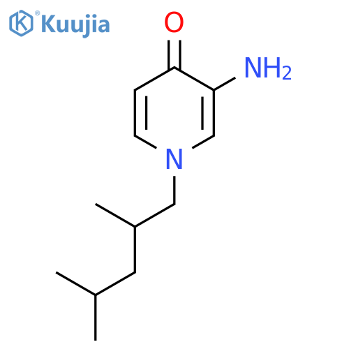 3-amino-1-(2,4-dimethylpentyl)-1,4-dihydropyridin-4-one structure