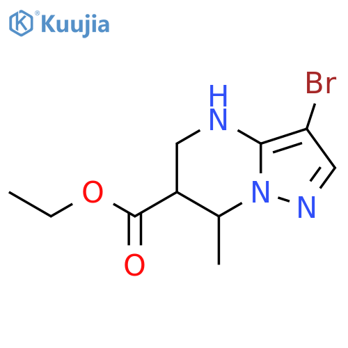 ethyl 3-bromo-7-methyl-4H,5H,6H,7H-pyrazolo1,5-apyrimidine-6-carboxylate structure