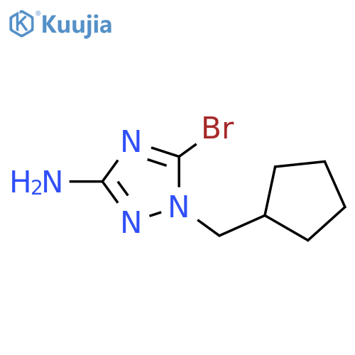 5-bromo-1-(cyclopentylmethyl)-1H-1,2,4-triazol-3-amine structure