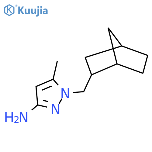 1-({bicyclo2.2.1heptan-2-yl}methyl)-5-methyl-1H-pyrazol-3-amine structure
